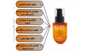 روغن آرگان انزو حاوی کراتین Enzo