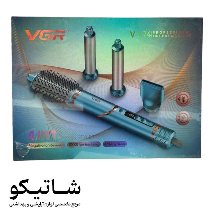 سشوار حرفه ای 4 در 1 وی جی آر مدل V-474